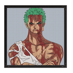 Zoro Bloody Box Embroidery Design Download File Anime One Piece Digital File