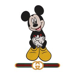 Mickey Mouse Gucci Logo Embroidery Design