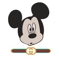 Mickey Head Gucci Logo Embroidery Design File