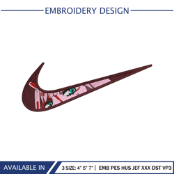 ZERO TWO Nike Embroidery Design Darling in the Franxx Design Instant Download