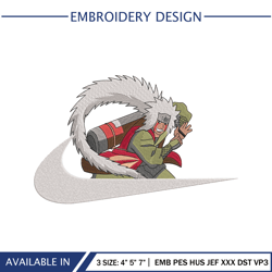 JIRAIYA Nike Embroidery Design Download Naruto Anime Design File