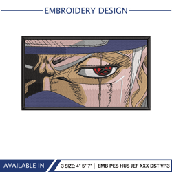 KAKASHI Sharingan Embroidery Instant Download Naruto Anime Embroidery File