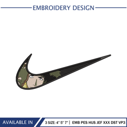 Spike Spiegel Nike Logo Embroidery Design COWBOY BEBOP Files Embroidery