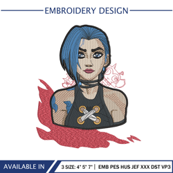 JINX ARCANE Embroidery Design League Of Legends Embroidery File