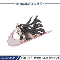 NEZUKO KAMADO Monster Nike Embroidery Design Download