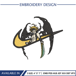 Nike Logo x Meliodas Embroidery Design Download File