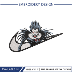 Ryuk X Nike Logo Embroidery Death Note Anime Download