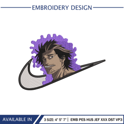 Captain Yami X Nike Logo Embroidery Design Download