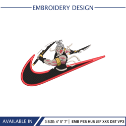 Tengen Uzui X Nike Logo Embroidery Design Instant Download