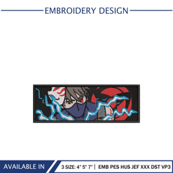 Kakashi Mask Box Embroidery Design Anime Naruto Embroidery File