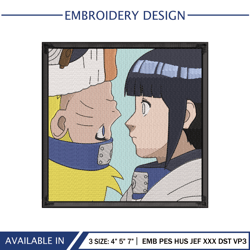 Naruto And Hinata Box Embroidery Design Instant Download File