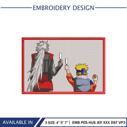 Naruto And Jiraiya Box Ice Cream Embroidery Design Anime Naruto Download File