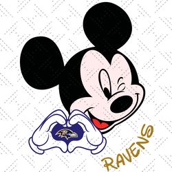 Mickey Loves Ravens Svg SP