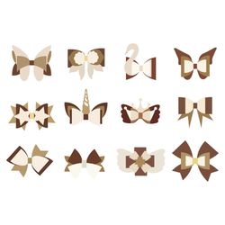 Butterfly Bow Bundle Svg, Trending Svg, Hair Bow Collection Svg, Bow Collection Svg, Butterfly Bow Svg, Butterfly Bow Sv