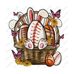 Easter basket sports png sublimation design download, Easter Day png