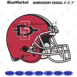 San Diego State Aztecs Helmet Embroidery Design Download File