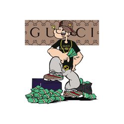 Popeye Gucci Cool Svg, Brand Svg, Gucci Svg, Popeye Svg, Gucci Brand Svg, Gucci Logo Svg, Rich Boy Svg, Gucci T Shirt Sv