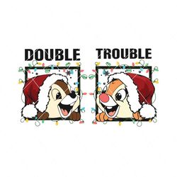 Couples Chip n Dale Double Trouble Christmas Light SVG File