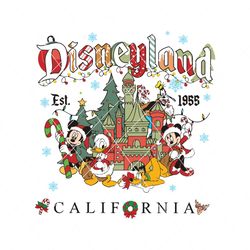 Vintage Disneyland California Xmas SVG