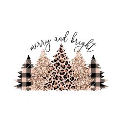 Merry And Bright Leopard Christmas Tree PNG