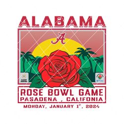 Alabama Crimson Tide Rose Bowl Game Svg