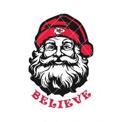 Santa Claus Believe Kansas City Football Team Svg