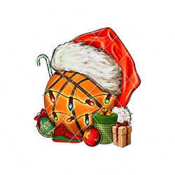 Christmas Basketball Santa Hat PNG