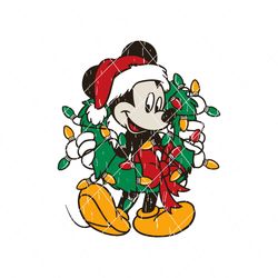 Disney Mickey Mouse Christmas Wreath SVG