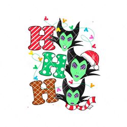 Ho Ho Ho Disney Villains Christmas Maleficent PNG