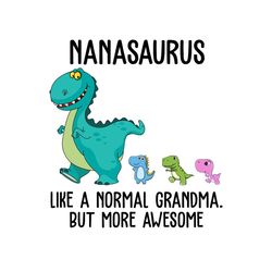 Nanasaurus Like A Normal Grandma But More Awesome Svg, Nanasaurus Svg, Nana Dinosaur Svg, Dinosaur Svg, Nana Svg, Cool N