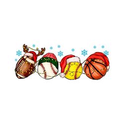 vintage christmas sport balls png
