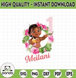 Personalized Name And Ages, Moana Birthday Girl PNG Digital File Birthday Girl Moana family Baby Girl Png Moana CS2 02