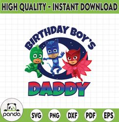 PJ Masks Birthday Boy's Daddy Digital Iron on transfer image clip art INSTANT download Pj Masks Png CS2 21