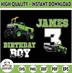Personalized Birthday Monster Truck Birthday Boy Png,Truck Boy Birthday Png, Monster Truck Birthday Party Png