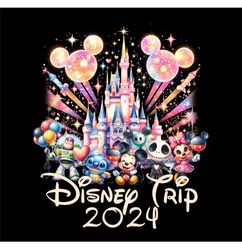 Pinky Disney Castle Disney Trip 2024 PNG Instant Download File