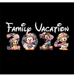 Family Vacation 2024 Floral Wreath Png File Instant Download