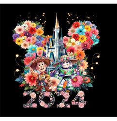 2024 3D Woody And Buzz Mickey Flower Head Png File Download