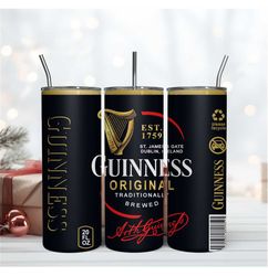 Guinness Original 20Oz Tumbler Wrap Sublimation Design, Beer Brand Tumbler