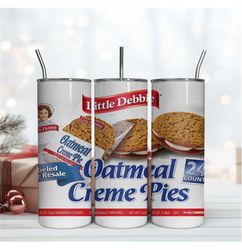 Oatmeal Creme Pies 20Oz Tumbler Wrap Sublimation Design, 20OZ Tumbler Wrap Design