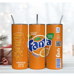 Fanta Orange 20Oz Tumbler Wrap, Digital Download PNG, Sublimination Design