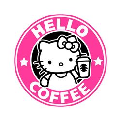 Hello Kitty Svg, Starbucks Coffee Svg, Coffee Lover Svg