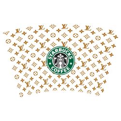 Louis Vuitton Brown Wrap Starbuck Svg, Louis Vuitton Svg, Wrap Svg, Logo Svg