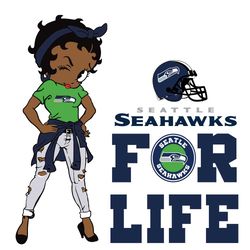 Seattle Seahawks Betty Boop For Life Svg Digital File