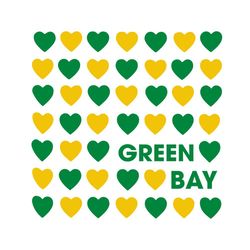 Green Bay Packers Heart Pattern Svg Digital Download