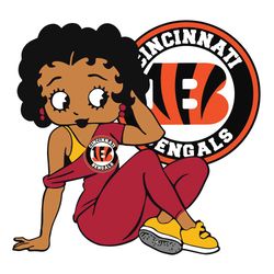 Cincinnati Bengals Betty Boop Svg, Cincinnati Bengals Svg, Cincinnati Bengals Logo, Betty Boop Svg, Black Girl Svg