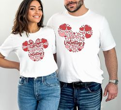 Happy Valentines Day Shirt, Mickey Love Shirt, Minnie Heart Shirt, Disney Shirt, Couple Shirt, Custom Disney Tees
