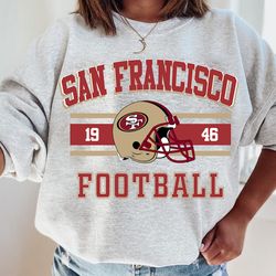 Vintage San Francisco Football Sweatshirt,49ers Football Crewneck,Retro 49ers Shirt Gift for 49ers Football Fan