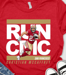 RUN CMC Shirt, Gameday Tailgate Shirt, San Francisco Football, Game Day, Perfect Gift for Niners Fans, Football Shirts