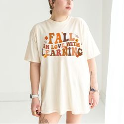 Fall In Love With Learning Fall Teacher Thanksgiving Retro35