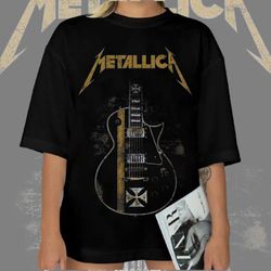 Metallica James Hetfield Gibson Guitar OFFICIAL Tee Shirt Mens Unisex Shirt Gift For Fan Shirt 199